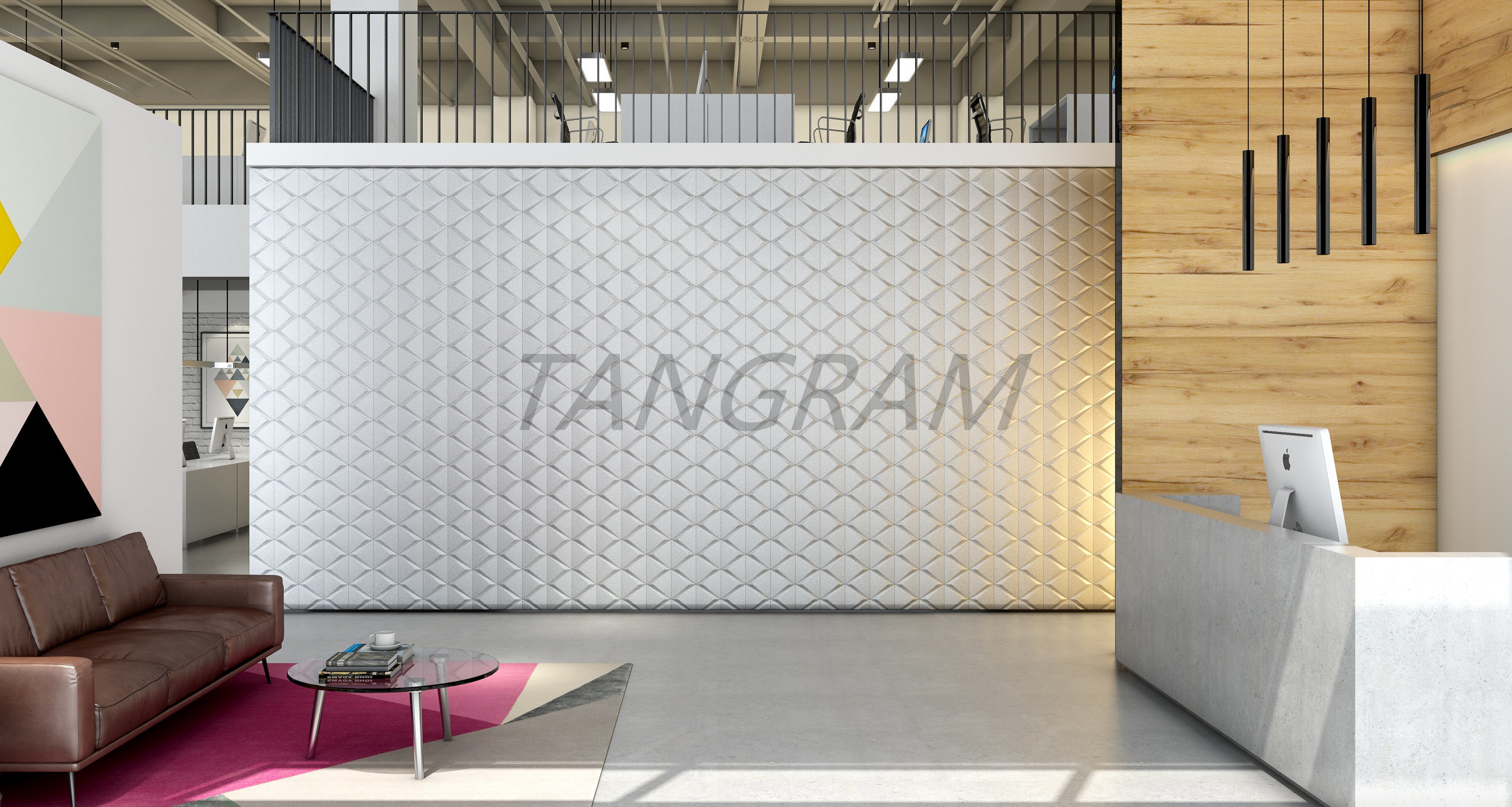 Biodegradable Textured Indoor Big Wall Panel