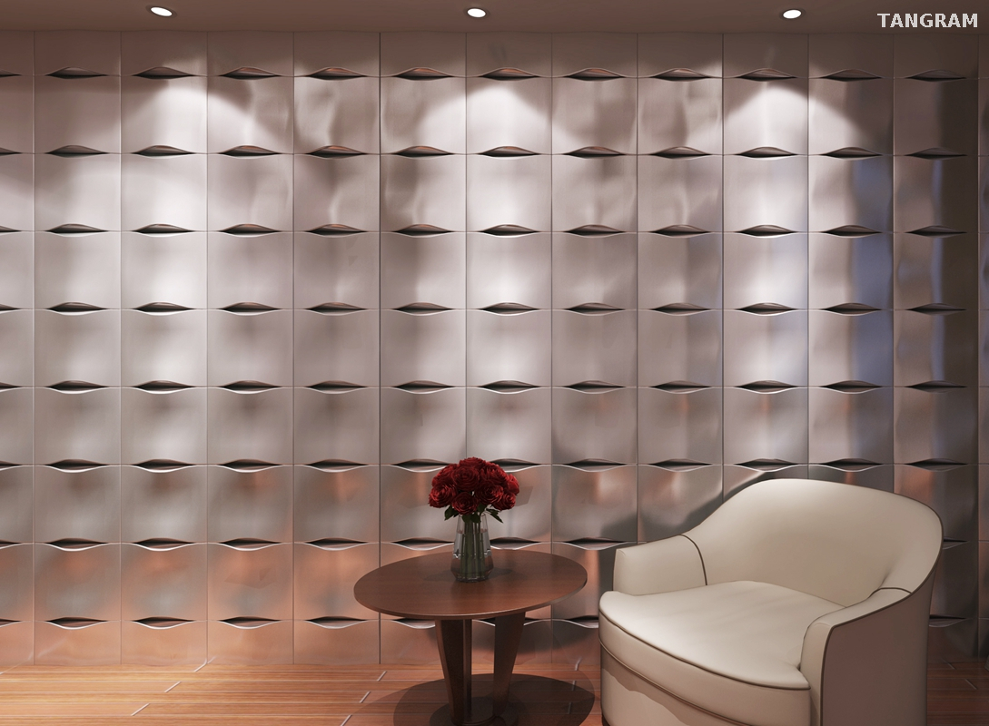 Acoustic White Indoor 3D Wall Panel