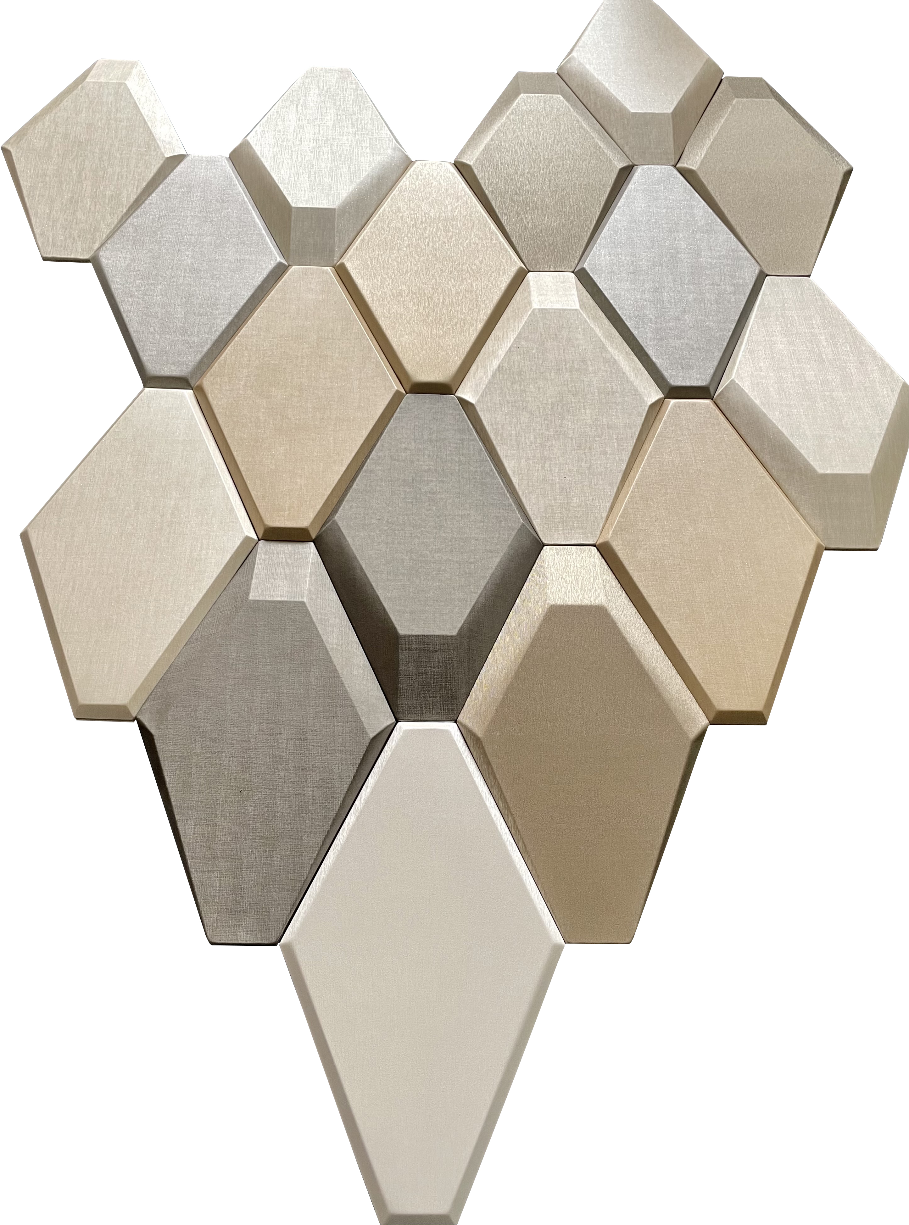 Soundproof Golden Indoor 3D Mosaic Tile